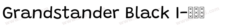 Grandstander Black I字体转换